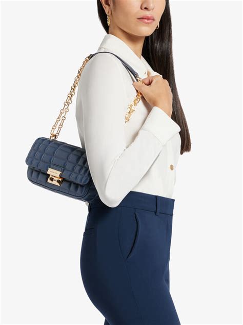 Tribeca Small Quilted Leather Shoulder Bag 